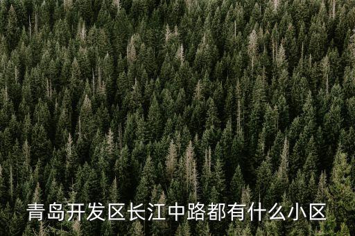 青岛开发区长江中路都有什么小区