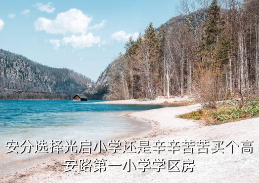 安分选择光启小学还是辛辛苦苦买个高安路第一小学学区房
