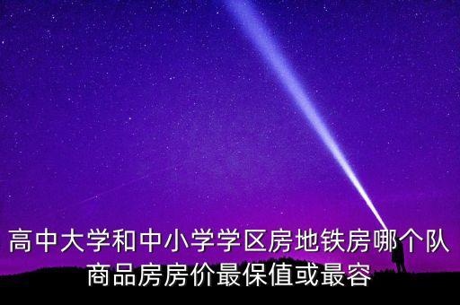 高中大学和中小学学区房地铁房哪个队商品房房价最保值或最容