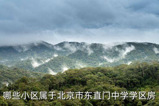 哪些小区属于北京市东直门中学学区房