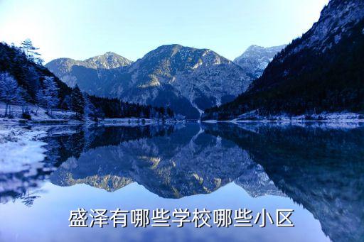 盛泽有哪些学校哪些小区
