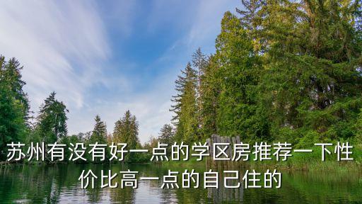 苏州有没有好一点的学区房推荐一下性价比高一点的自己住的