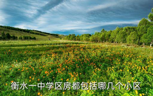 衡水一中学区房都包括哪几个小区