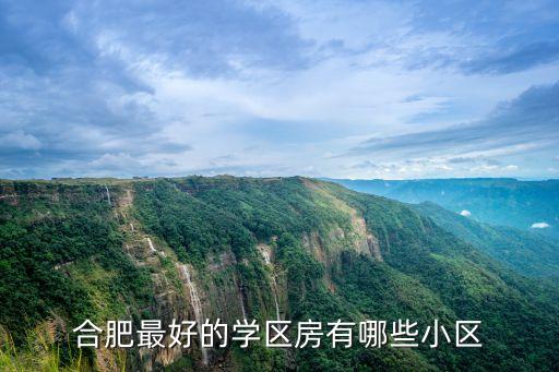 合肥最好的学区房有哪些小区