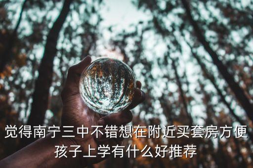 南宁宏轩大厦学区房有哪些，觉得南宁三中不错想在附近买套房方便孩子上学有什么好推荐