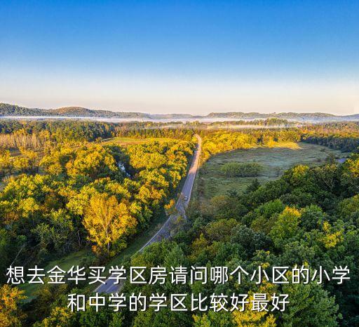 想去金华买学区房请问哪个小区的小学和中学的学区比较好最好