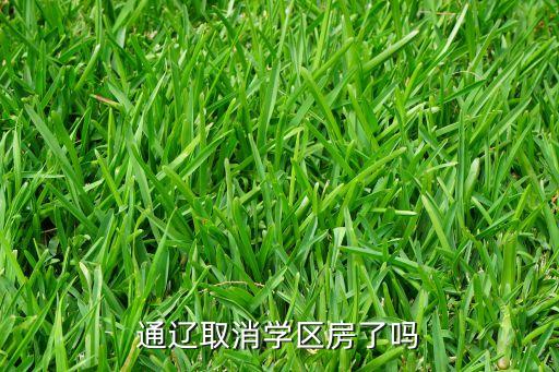 通辽取消学区房了吗