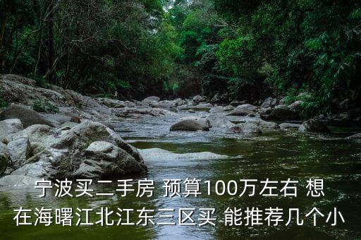 宁波买二手房 预算100万左右 想在海曙江北江东三区买 能推荐几个小