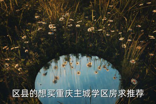 区县的想买重庆主城学区房求推荐