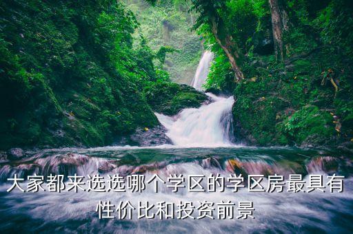 大家都来选选哪个学区的学区房最具有性价比和投资前景