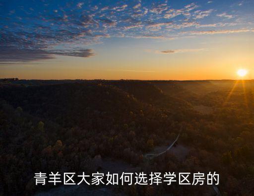 青羊区大家如何选择学区房的