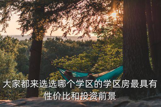 大家都来选选哪个学区的学区房最具有性价比和投资前景