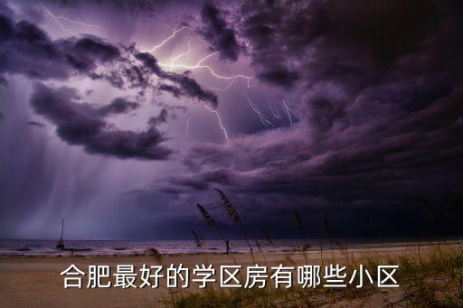 合肥最好的学区房有哪些小区