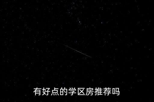 有好点的学区房推荐吗