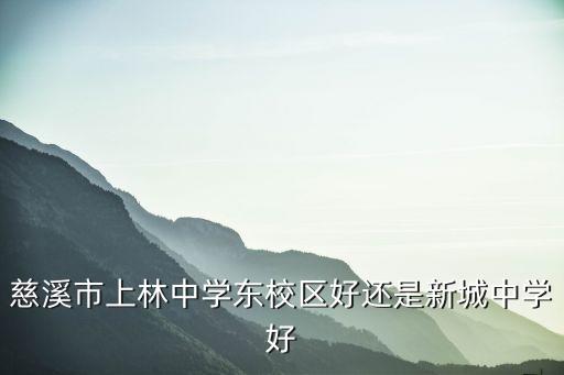 慈溪市上林中学东校区好还是新城中学好