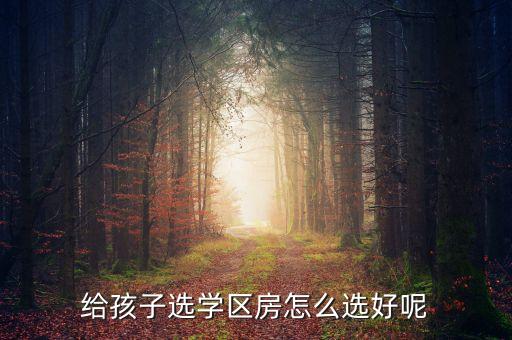 给孩子选学区房怎么选好呢