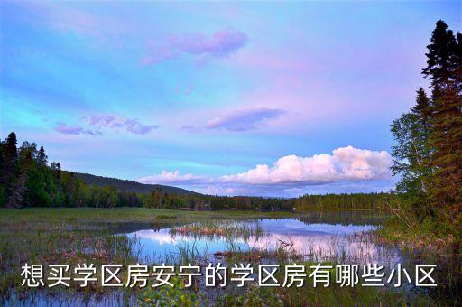 想买学区房安宁的学区房有哪些小区