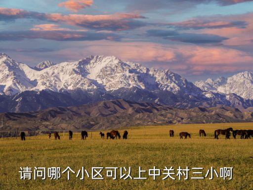 中关村三小属于哪个学区房，住哪个小区可以上中关村一小二小三小