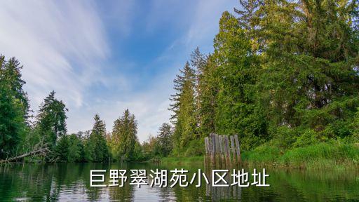 巨野翠湖苑小区地址
