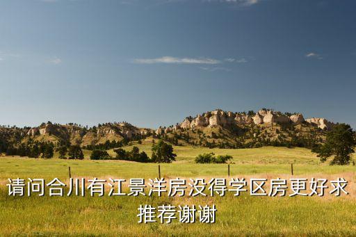 请问合川有江景洋房没得学区房更好求推荐谢谢