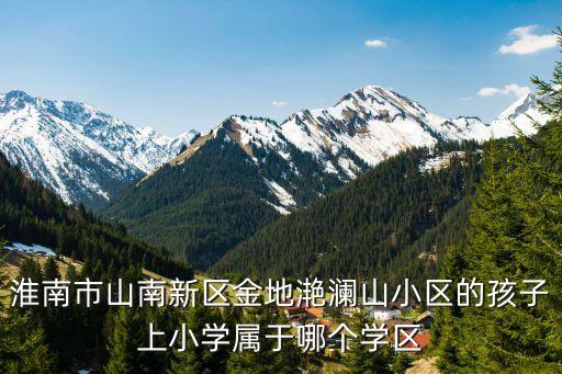 淮南市山南新区金地滟澜山小区的孩子上小学属于哪个学区