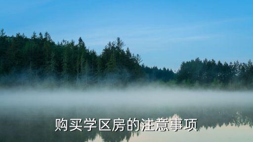 购买学区房的注意事项