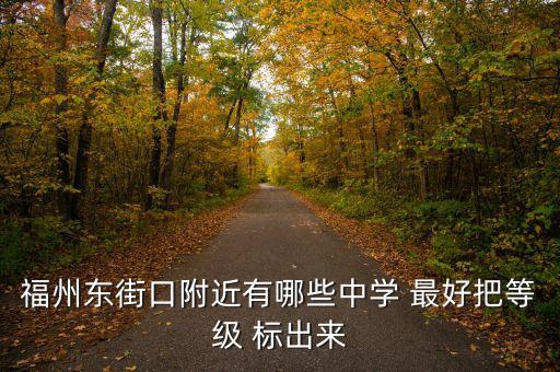 福州东街口附近有哪些中学 最好把等级 标出来