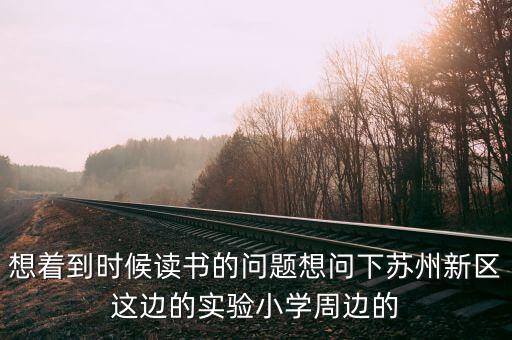 想着到时候读书的问题想问下苏州新区这边的实验小学周边的