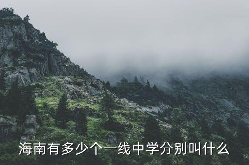 海南有多少个一线中学分别叫什么