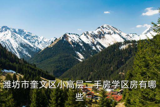 潍坊哪个学区房比较好，潍坊市奎文区小高层二手房学区房有哪些