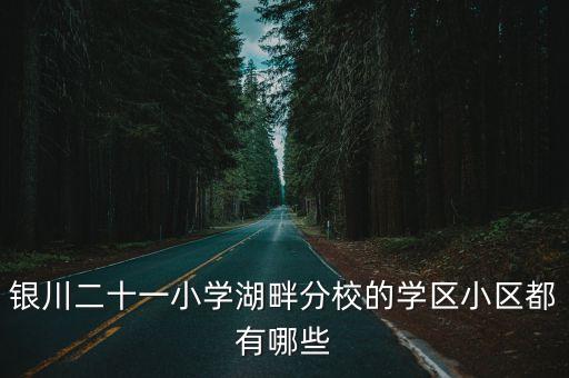 银川二十一小学湖畔分校的学区小区都有哪些