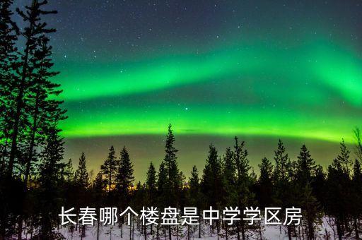 长春哪个楼盘是中学学区房