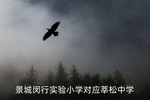 景城闵行实验小学对应莘松中学