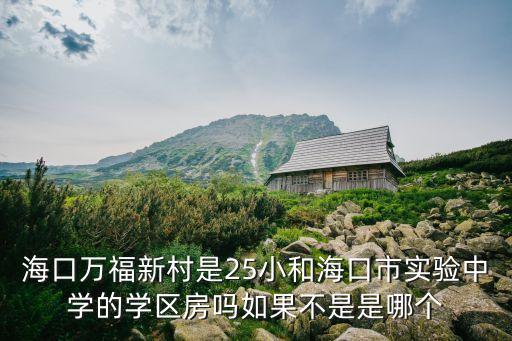 海口万福新村是25小和海口市实验中学的学区房吗如果不是是哪个