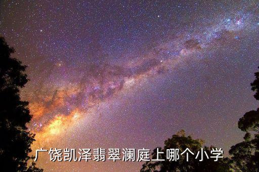 广饶凯泽翡翠澜庭上哪个小学