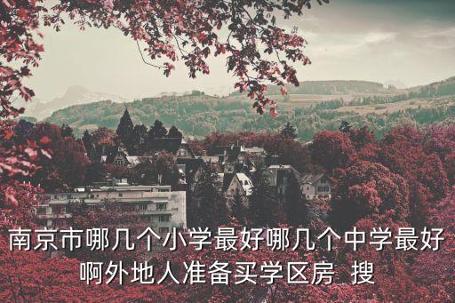 南京市哪几个小学最好哪几个中学最好啊外地人准备买学区房  搜