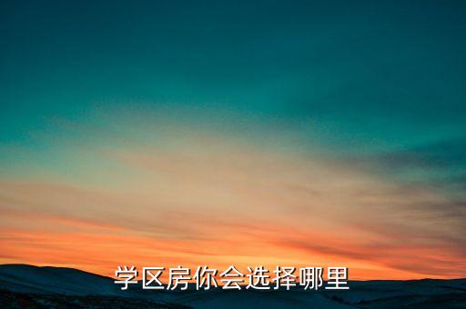 学区房你会选择哪里