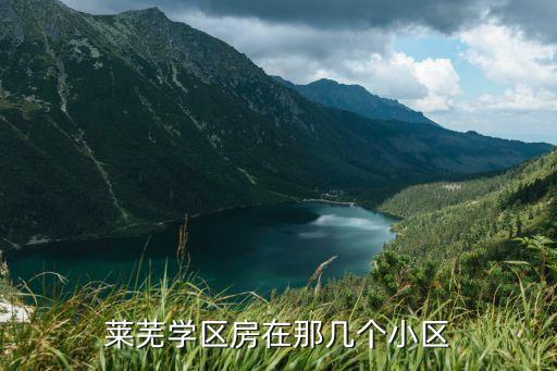 莱芜学区房在那几个小区