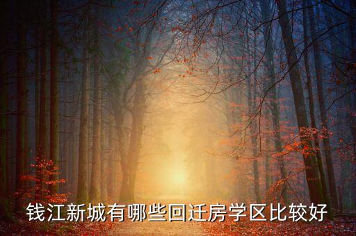 钱江新城有哪些回迁房学区比较好