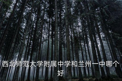 西北师范大学附属中学和兰州一中哪个好
