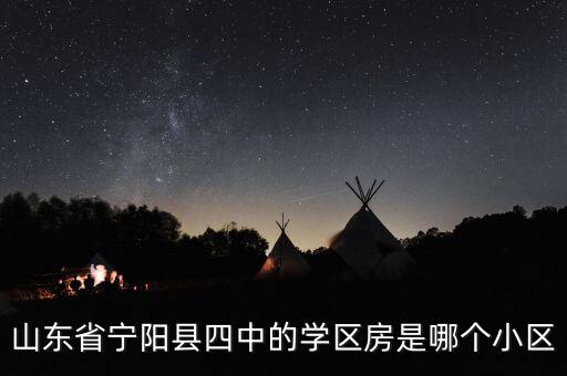 山东省宁阳县四中的学区房是哪个小区