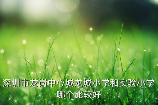深圳市龙岗中心城龙城小学和实验小学哪个比较好
