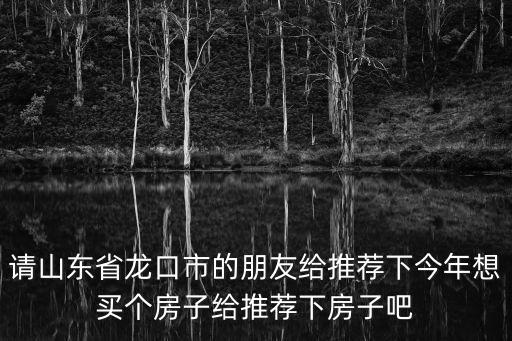 请山东省龙口市的朋友给推荐下今年想买个房子给推荐下房子吧