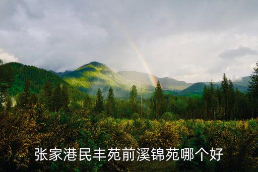 张家港民丰苑前溪锦苑哪个好