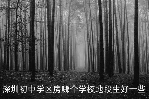 深圳初中学区房哪个学校地段生好一些