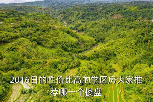 2016日的性价比高的学区房大家推荐哪一个楼盘