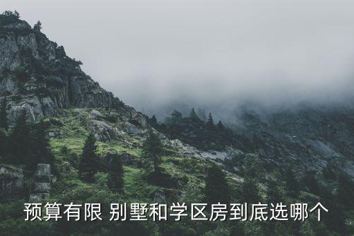 预算有限 别墅和学区房到底选哪个
