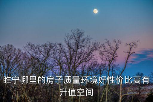 睢宁哪个学区房好，睢宁的房产哪个地段的比较好
