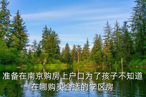 准备在南京购房上户口为了孩子不知道在哪购买合适的学区房