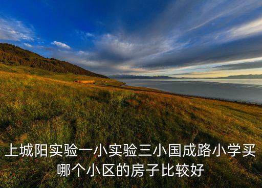 上城阳实验一小实验三小国成路小学买哪个小区的房子比较好
